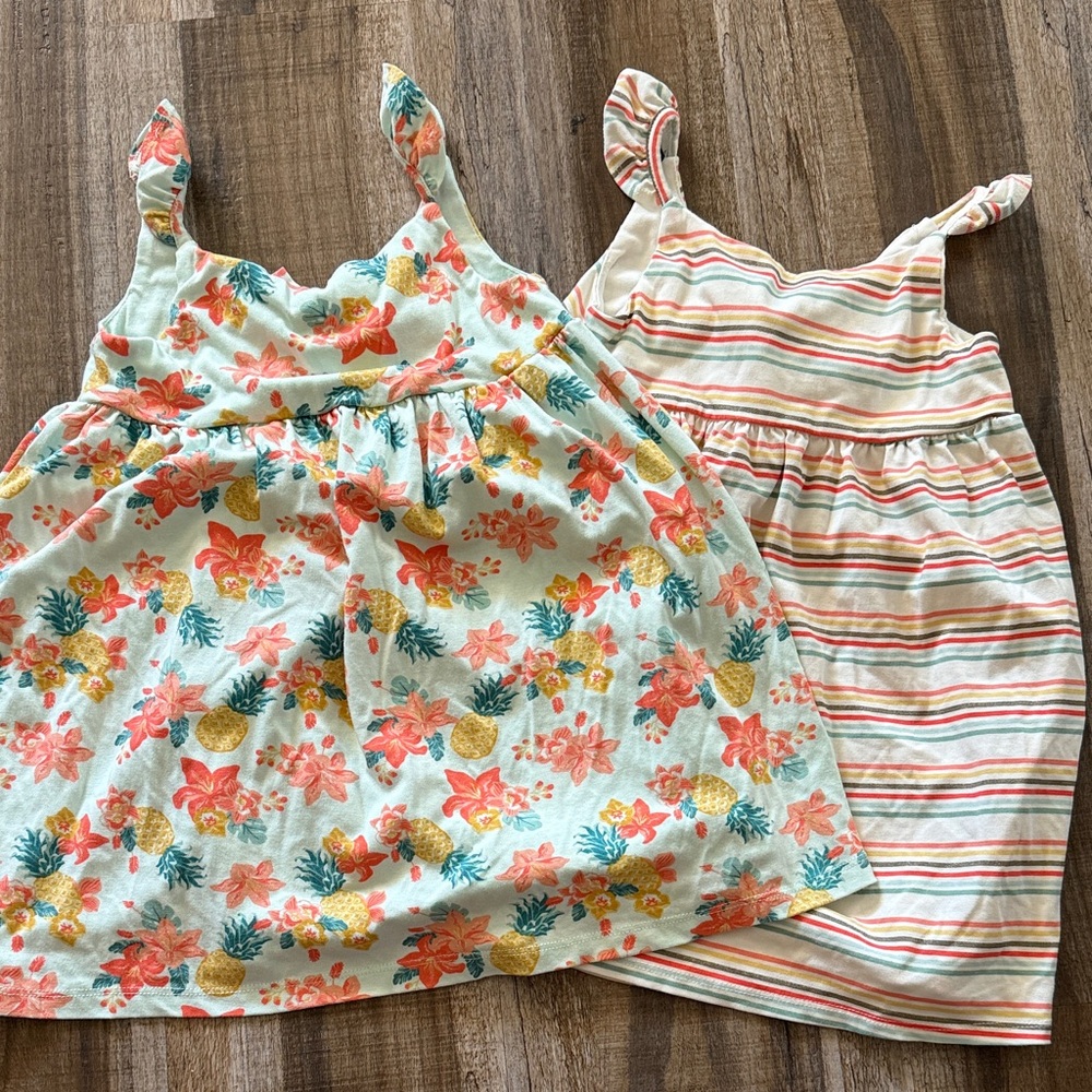 Sigrid Olsen Kids Pastel Floral and Striped Dresses Size 3T
